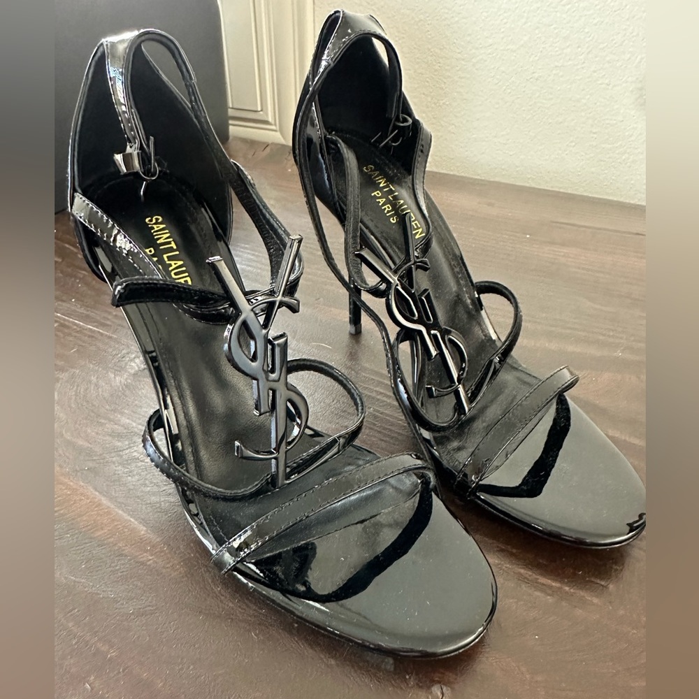 Saint Laurent YSL Cassandra Strappy High Heel